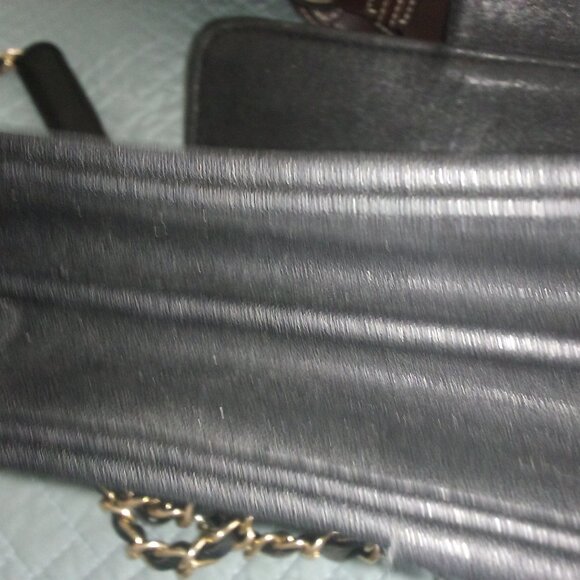 *COPY* VINTAGE 1970S cc MATELAISSE BLACK QUILTED SHOULDER BAG VG FOR 50 YR OLD - Picture 6 of 7